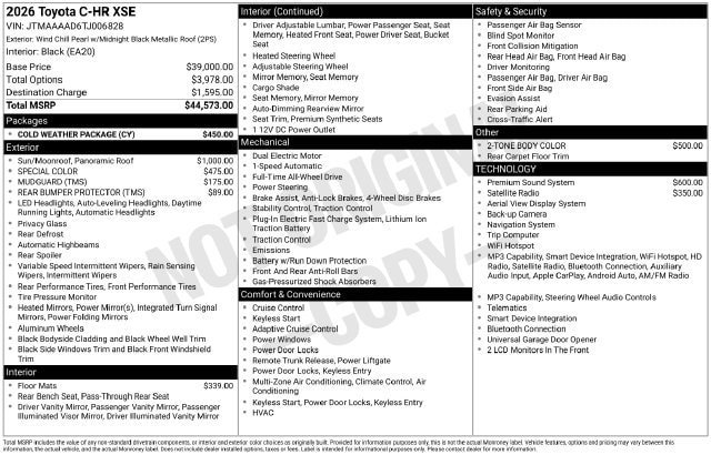 Certified 2026 Toyota C-HR w/ Cold Weather Package AWD/4WD image 35