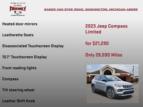 Used 2023 Jeep Compass Limited AWD/4WD image 30