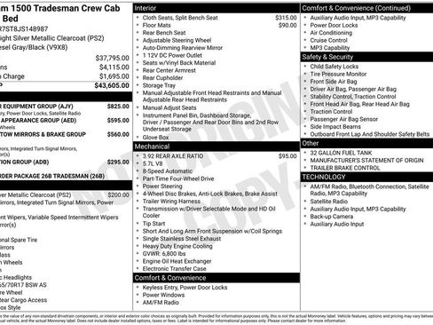 Used 2018 RAM 1500 Tradesman w/ Popular Equipment Group AWD/4WD image 8