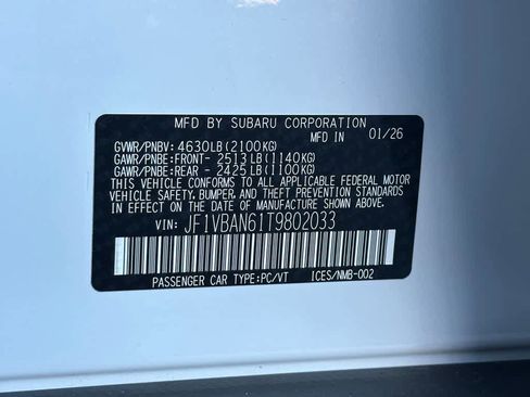 New 2026 Subaru WRX Limited image 22