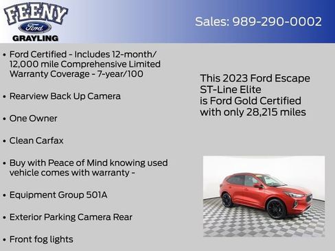 Certified 2023 Ford Escape ST-Line Elite AWD/4WD image 4