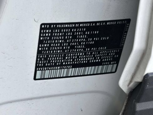 Used 2022 Volkswagen Tiguan SE AWD/4WD image 10