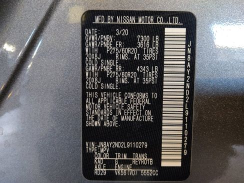 Used 2020 Nissan Armada SL w/ Premium Package image 33