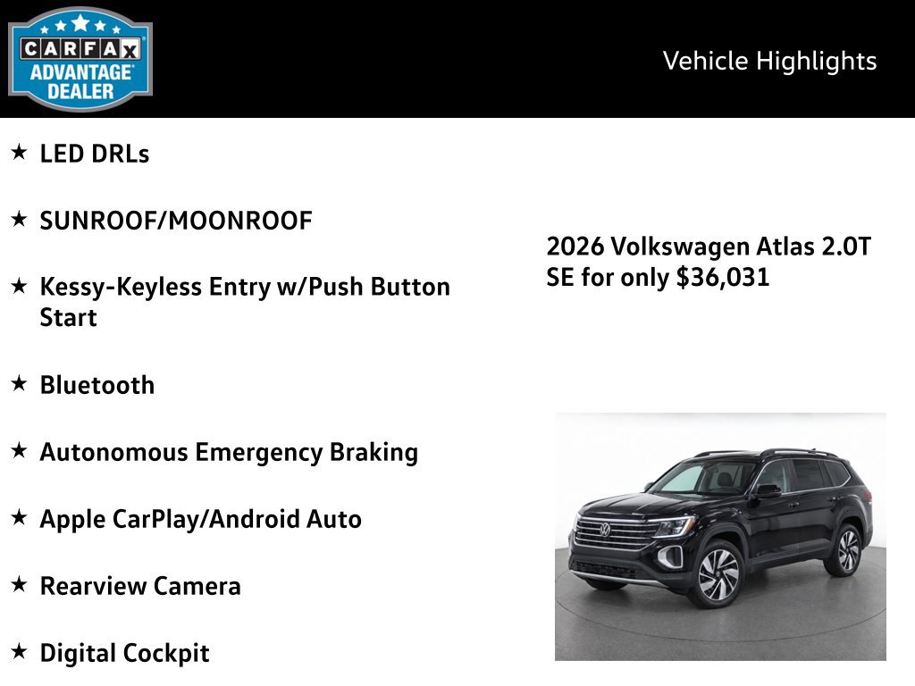 Certified 2026 Volkswagen Atlas SE AWD/4WD image 4