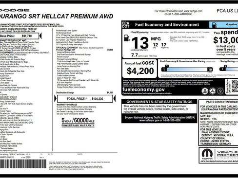 Used 2023 Dodge Durango SRT Hellcat image 8