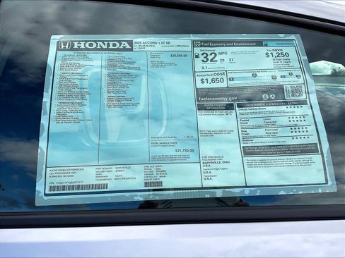 New 2025 Honda Accord SE image 18