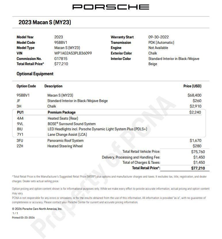 Certified 2023 Porsche Macan S w/ Premium Package AWD/4WD image 6