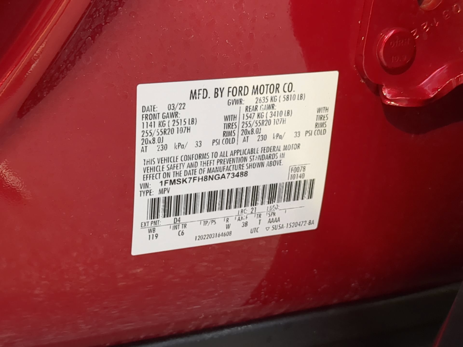 Certified 2022 Ford Explorer Limited RWD image 75