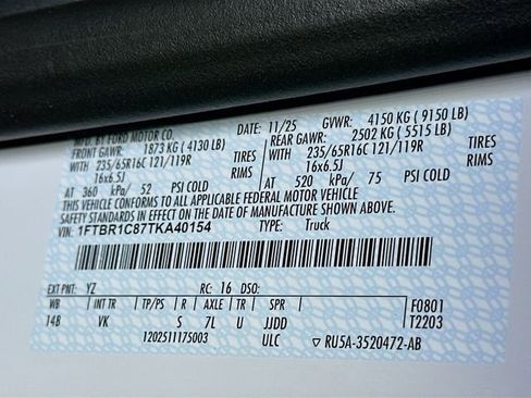 New 2026 Ford Transit 250 148 Medium Roof w/ Exterior Upgrade Package image 16