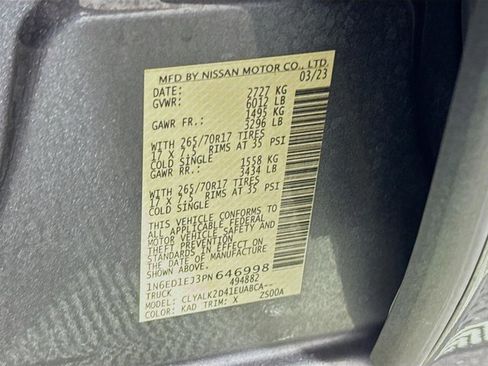 Certified 2023 Nissan Frontier Pro-X w/ Pro Convenience Package image 33