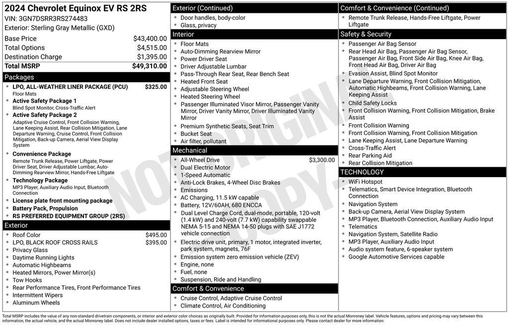 Used 2024 Chevrolet Equinox EV RS AWD/4WD image 6