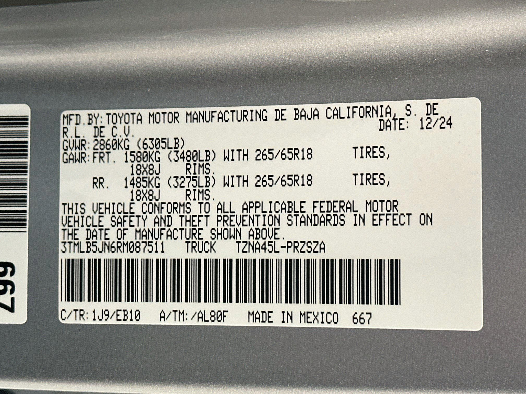 Used 2024 Toyota Tacoma Limited w/ Limited Package (LT) AWD/4WD image 30