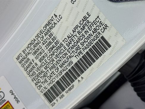 Certified 2023 Honda Accord EX image 38