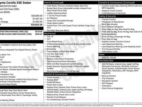 Used 2023 Toyota Corolla XSE w/ Body Protecting Package (TMS) FWD image 38