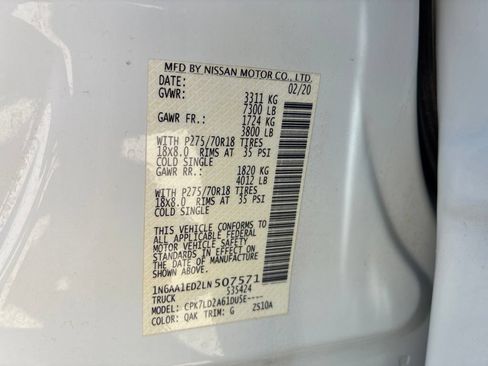 Used 2020 Nissan Titan PRO-4X w/ Pro-4x Utility Package AWD/4WD image 24