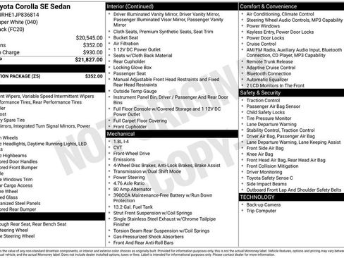 Used 2018 Toyota Corolla SE w/ Protection Package image 4