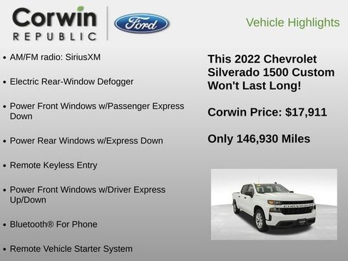 Used 2022 Chevrolet Silverado 1500 Custom image 28