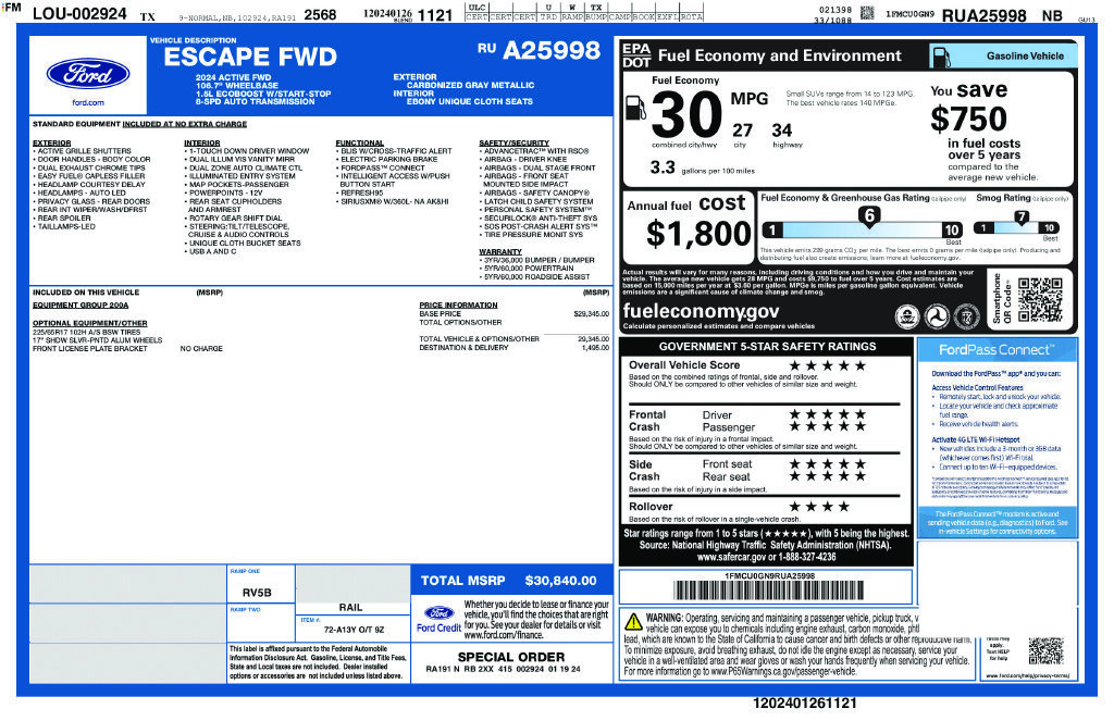 Used 2024 Ford Escape Active FWD image 18
