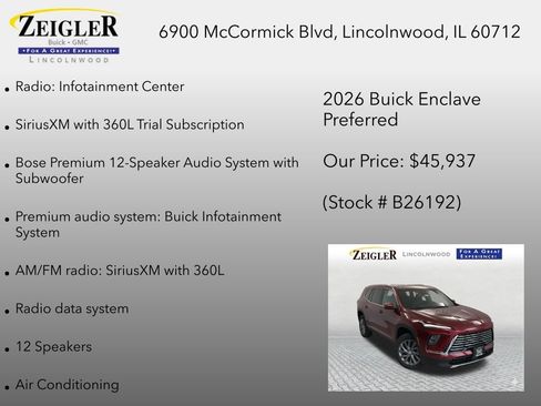 New 2026 Buick Enclave Preferred AWD/4WD image 6