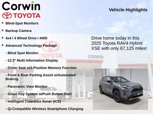 Used 2025 Toyota RAV4 XSE w/ Advanced Technology Package AWD/4WD image 7