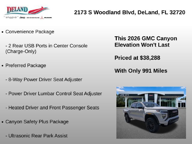 Used 2026 GMC Canyon Elevation w/ Convenience Package RWD image 22