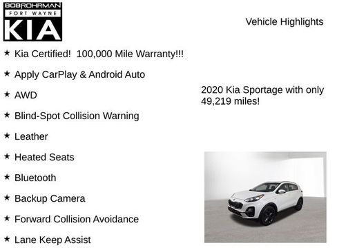 Certified 2020 Kia Sportage S image 7