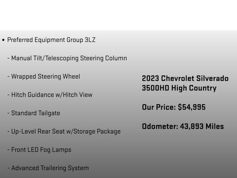 Used 2023 Chevrolet Silverado 3500 High Country w/ Safety Package II image 30
