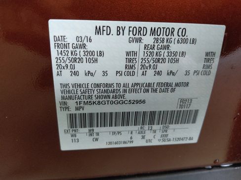 Used 2016 Ford Explorer Sport w/ Equipment Group 401A AWD/4WD image 33