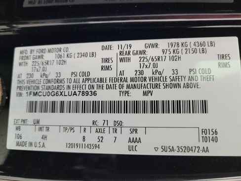 Used 2020 Ford Escape SE FWD image 33