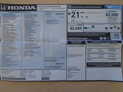 Used 2025 Honda Pilot Black Edition image 40