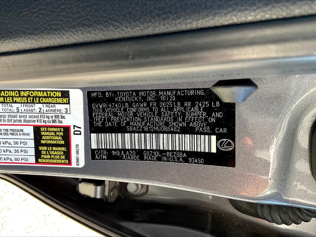Used 2021 Lexus ES 350 w/ Accessory Package 2 FWD image 20