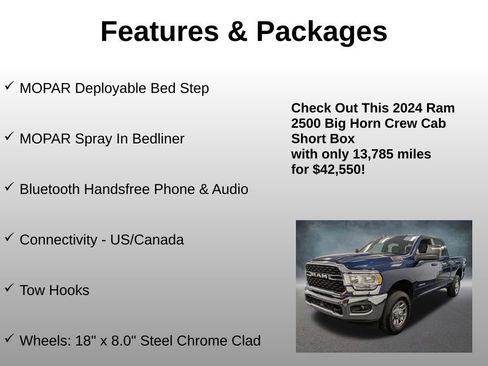 Used 2024 RAM 2500 Big Horn w/ Bed Utility Group image 8