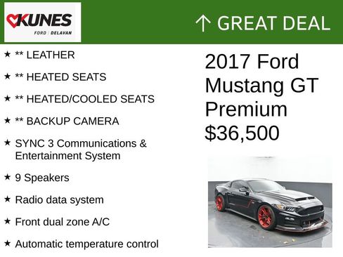 Used 2017 Ford Mustang GT Premium w/ GT Performance Package image 2
