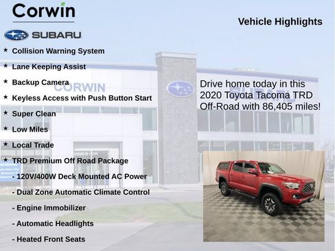 Used 2020 Toyota Tacoma TRD Off-Road w/ TRD Premium Off Road Package AWD/4WD image 6