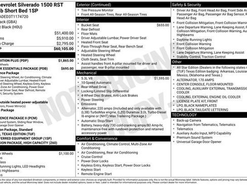 New 2026 Chevrolet Silverado 1500 RST w/ Texas Edition Plus RWD image 4