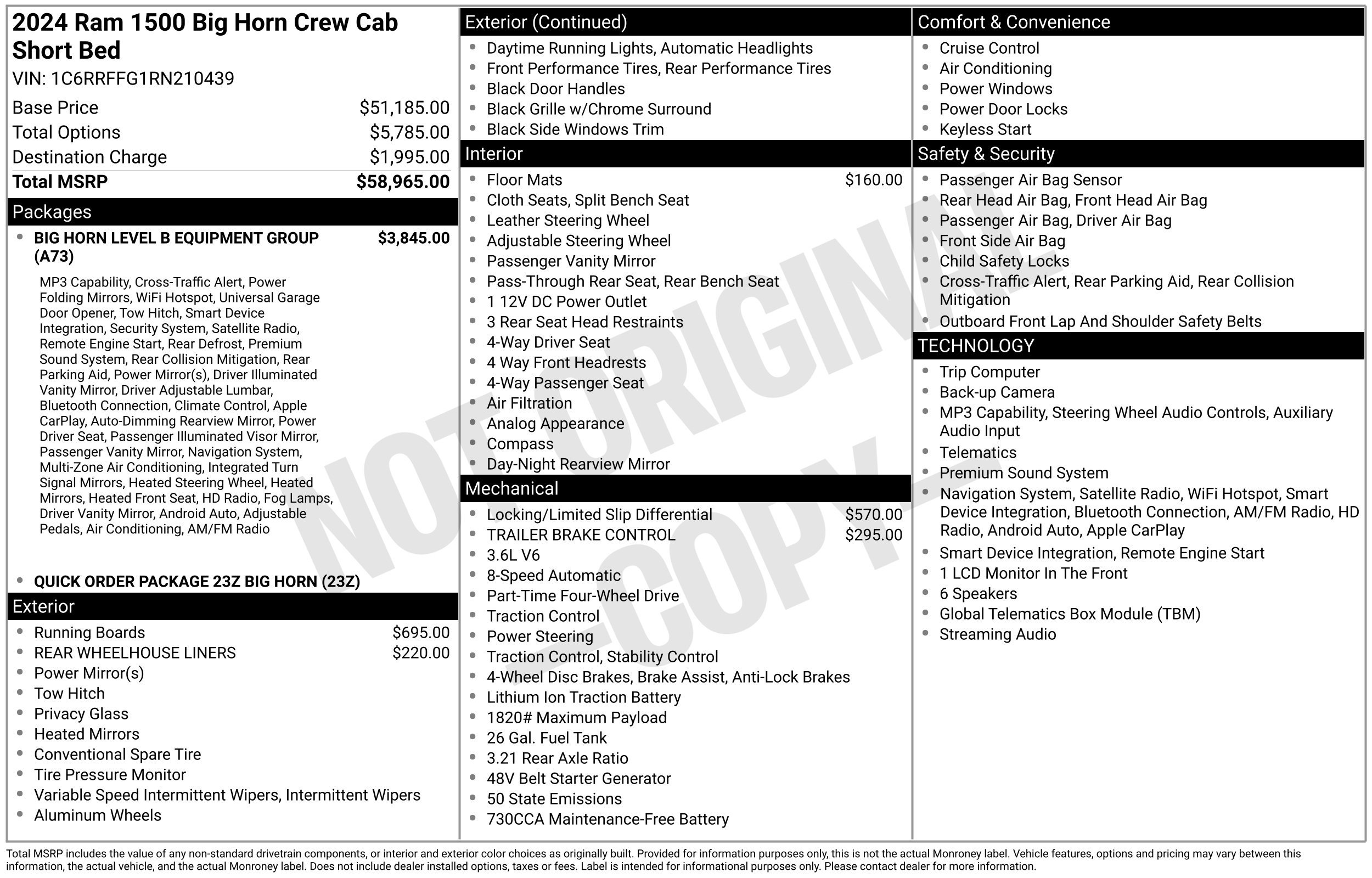 Used 2024 RAM 1500 Big Horn AWD/4WD image 3