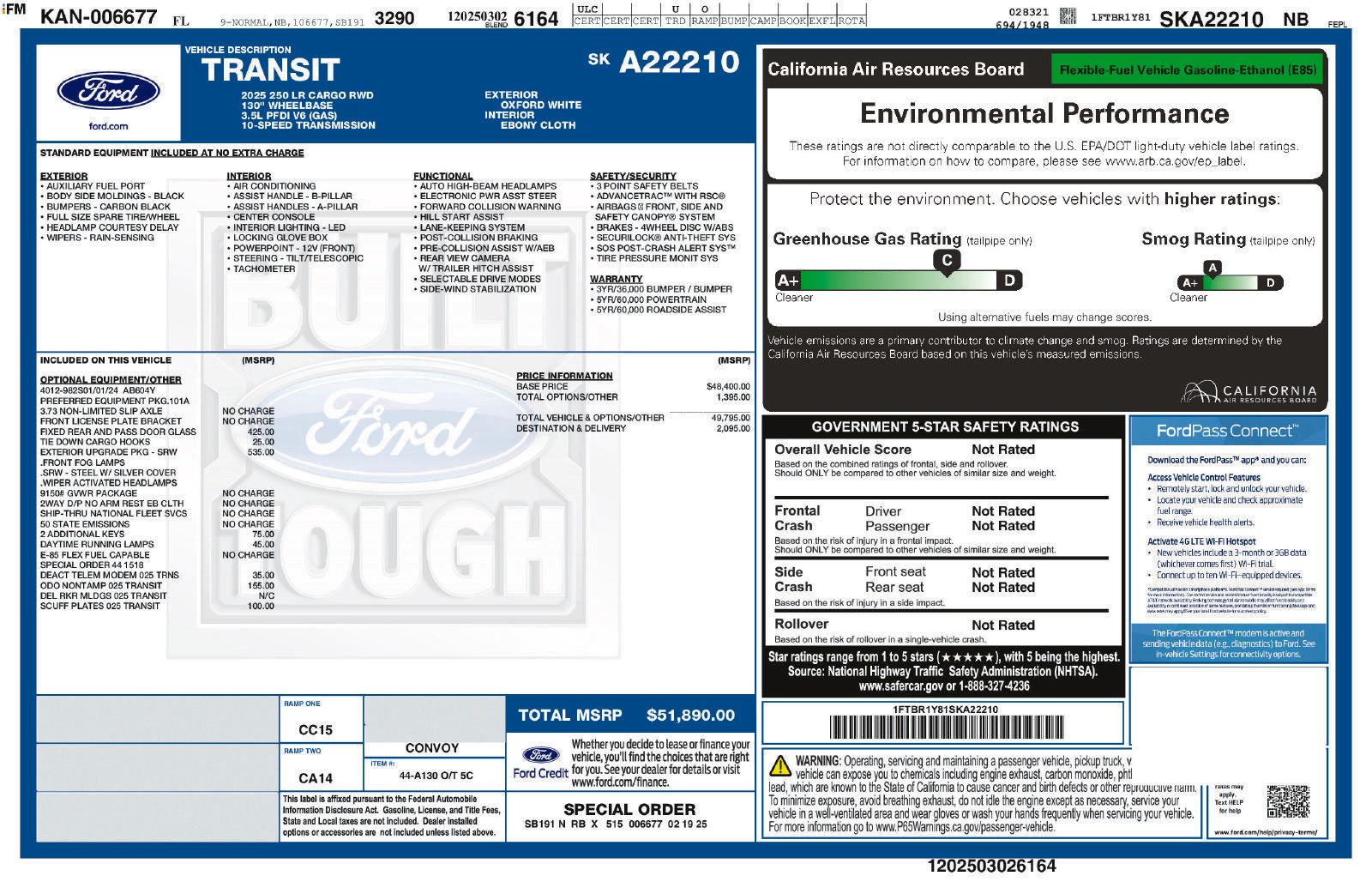 Used 2025 Ford Transit 250 Low Roof w/ Exterior Upgrade Package RWD image 23