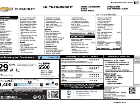 Used 2021 Chevrolet TrailBlazer LT w/ Convenience Package FWD image 32