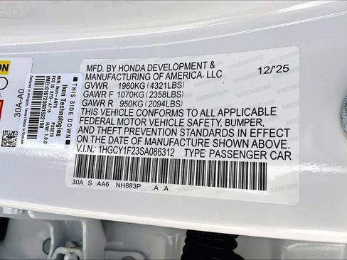 New 2025 Honda Accord LX image 18