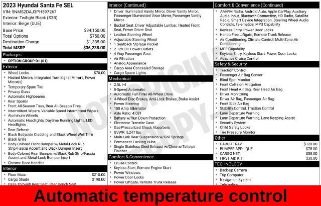 Used 2023 Hyundai Santa Fe SEL AWD/4WD image 17