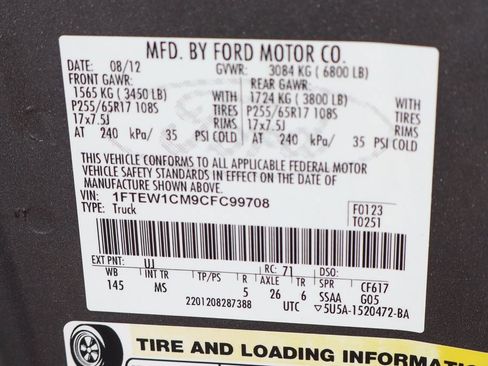 Used 2012 Ford F150 XLT w/ XLT Convenience Pkg RWD image 48
