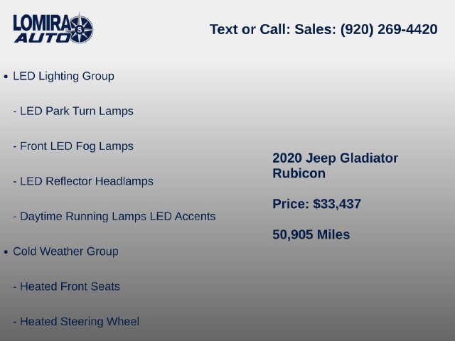 Used 2020 Jeep Gladiator Rubicon w/ Uconnect 4C Nav & Sound Group AWD/4WD image 7