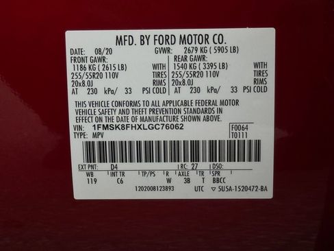 Used 2020 Ford Explorer Limited w/ Class III Trailer Tow Package image 26