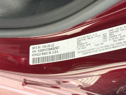 Used 2022 RAM 1500 Limited w/ Body Color Bumper Group AWD/4WD image 35