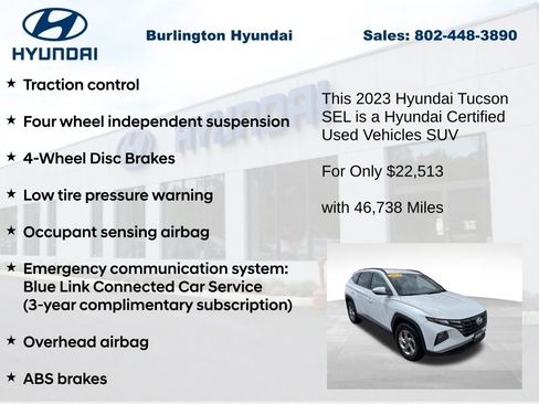 Certified 2023 Hyundai Tucson SEL AWD/4WD image 13
