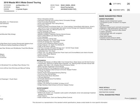 Used 2018 MAZDA MX-5 Miata Grand Touring image 4