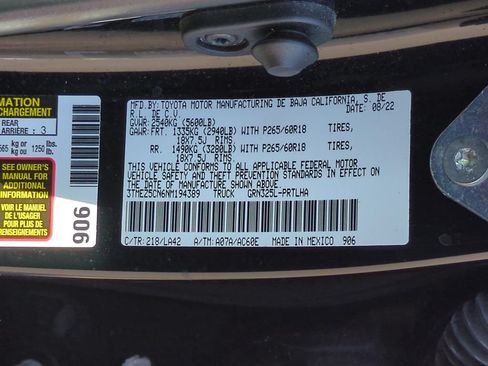 Used 2022 Toyota Tacoma Limited RWD image 29