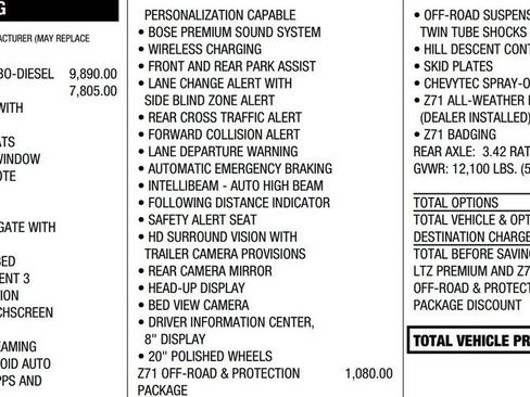Certified 2020 Chevrolet Silverado 3500 LTZ w/ LTZ Premium Package AWD/4WD image 2