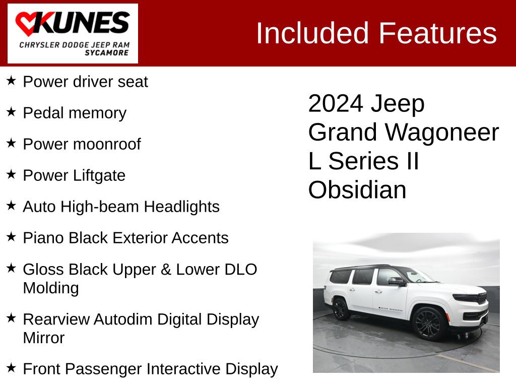 Used 2024 Jeep Grand Wagoneer L Series II w/ Quick Order Packagew 28T AWD/4WD image 4