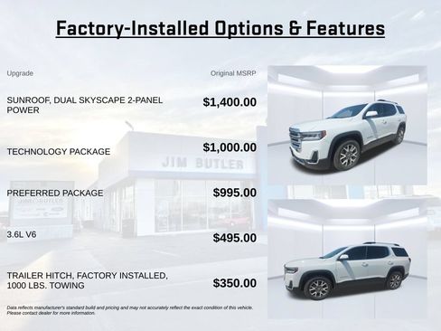 Used 2021 GMC Acadia SLT w/ Technology Package AWD/4WD image 3